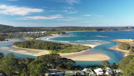 An-Excellent-Aerial-View-Of-Waves-Lapping-At-The-Beaches-Of-Tomakin-New-South-Wales-Australia-1