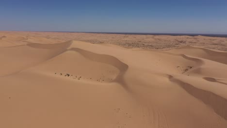 Antena-De-Las-Dunas-De-Arena-Imperial-En-El-Desierto-De-Mojave,-California