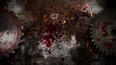 Mystical-horror-background-with-electric-saw-and-dark-blood-abstract-backdrop