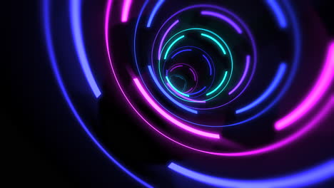 Motion-colorful-neon-tunnel-lines-abstract-background