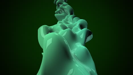 Motion-dark-green-liquid-futuristic-shapes-abstract-geometric-background