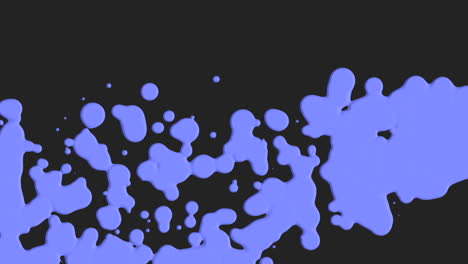 Animation Motion Abstract Purple Liquid Spots Black Splash