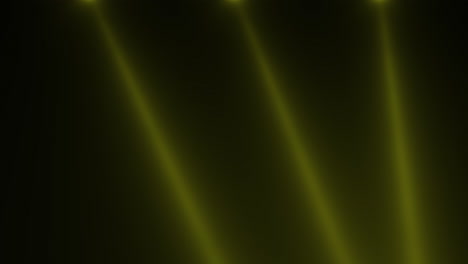 Animationsbewegung-Gelb-Leuchtende-Scheinwerferstrahlen-Auf-Dunklem-Hintergrund-In-Stufe-1