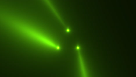 Animation-motion-green-glowing-spotlight-beams-on-dark-background-in-stage-4
