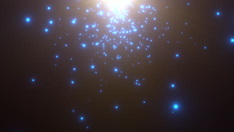 Movimiento-De-Partículas-Azules-Y-Estrellas-En-El-Fondo-Abstracto-De-La-Galaxia-7