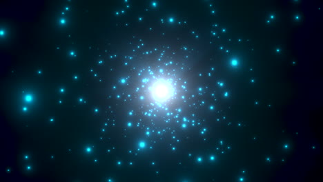 Bewegung-Blaue-Partikel-Und-Sterne-Im-Abstrakten-Hintergrund-Der-Galaxie-10