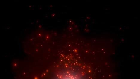 Movimiento-De-Partículas-Rojas-Y-Estrellas-En-Fondo-Abstracto-De-Galaxia