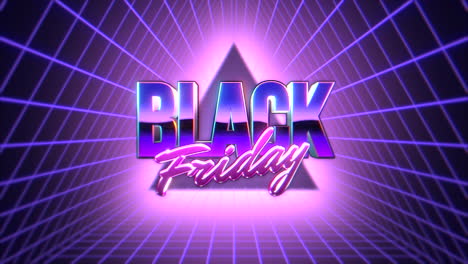 Animation-intro-text-Black-Friday-and-retro-abstract-triangles-retro-background