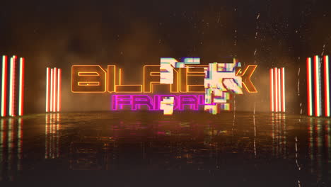 Animation-intro-text-Black-Friday-and-cyberpunk-animation-background-with-neón-lights