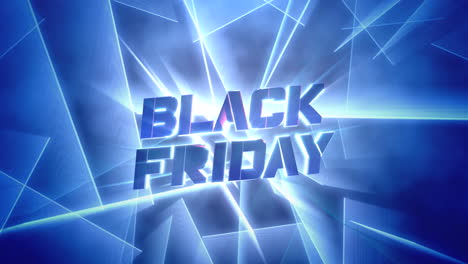 Animation-intro-text-Black-Friday-and-motion-blue-neon-laser-lines-abstract-background