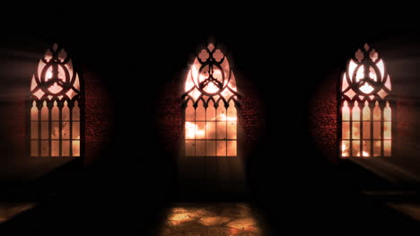 Animation-Mystischer-Horrorhintergrund-Mit-Dunklem-Schlosssaal