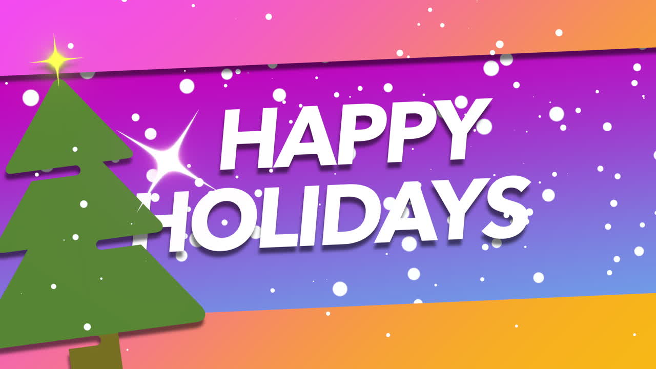 Premium stock video - Animated closeup happy holidays text and white ...