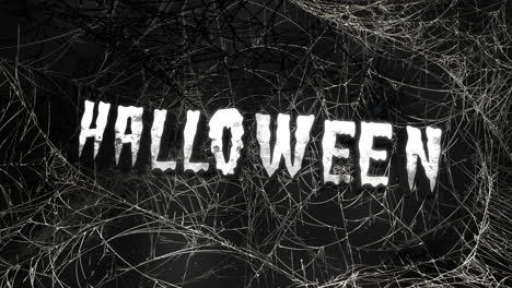 Animation-text-Halloween-and-mystical-horror-background-with-dark-spiderweb-1