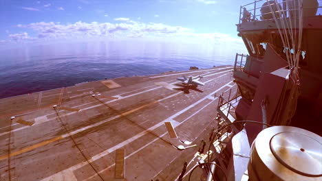 Aircraft-Carrier-Uss-Gerald-R-Ford-(Cvn-78)-Conducts-Flight-Operations-With-Jets-Landing