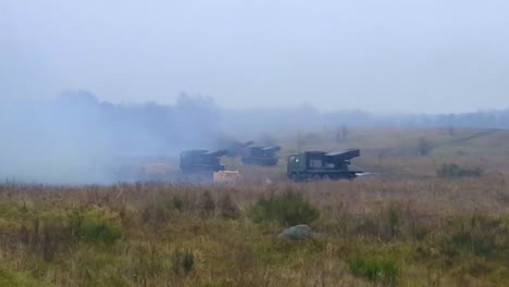 Nato-Live-Fire-Tank-Firing-Exercise-Of-The-Croatian-Volcano-Battery-The-First-Outside-Of-Croatia-And-With-The-Battle-Group-Poland-Near-Bemowo-Piskie-Training-Area-Poland-On-November-29-2017