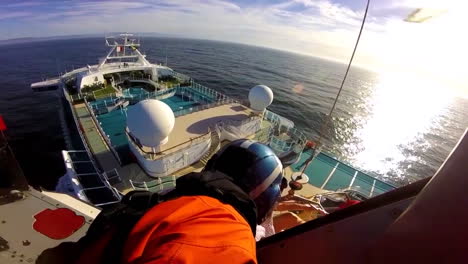 A-Sick-Injured-Passenger-Is-Rescued-From-A-Cruise-Ship-By-The-Us-Coast-Guard