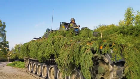 Swedish-Army-Takes-Move-Through-The-Countryside-In-Sweden