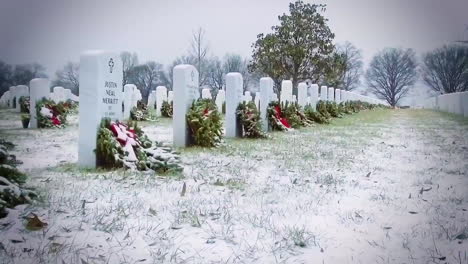 Graves-At-Arlington-National-Cemetery-Are-Seen-In-The-Winter-Each-One-Decorated-With-A-Wreath-1