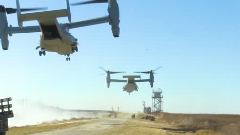 Us-Marines-Watch-Aircrafts-Vertically-Take-Off-In-North-Carolina