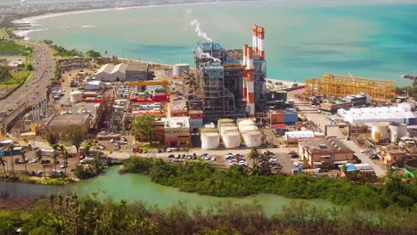 Aerial-Footage-Shows-An-Industrial-Area-Of-Puerto-Rico-In-Posthurricane-Recovery