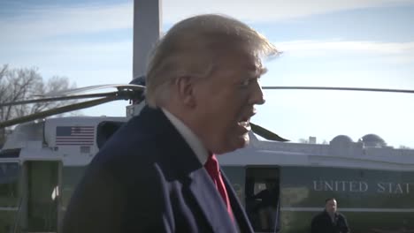 President-Donald-Trump-Talks-About-Building-the-Wall-But-Making-It-Out-Of-Steel-Air-Force-One-In-the-Background-2019