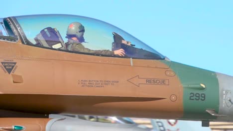 Pilot-Is-Visible-As-A-Military-Jet-Taxis-At-Nellis-Air-Force-Base-Prior-To-the-Red-Flag-191-Exercise-2019