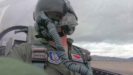 Cockpit-View-Of-A-Fighter-Pilot-As-He-Taxis-At-the-Nellis-Air-Force-Base-Prior-To-the-Red-Flag-191-Exercises-2019