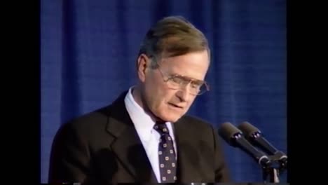 President-George-H-W-Bushs-Speaks-About-the-Turbulence-In-the-World-During-His-Farewell-Speech-To-the-Cia-January-8-1993