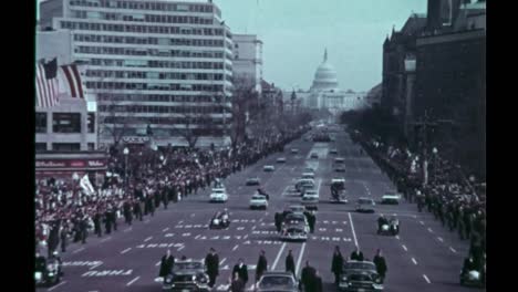 Lyndon-B-Johnsons-Inaugural-Parade-In-Washington-Dc-1965