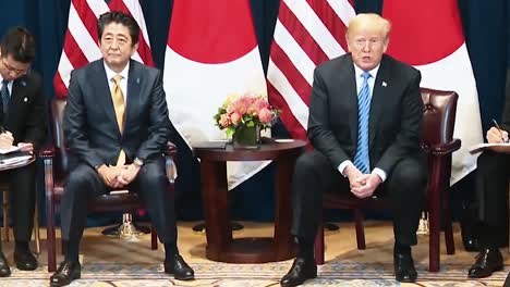 President-Trump-Speaks-About-Japanese-Prime-Minister-Shinzo-Abe-Wanting-To-Help-North-Korea-2019
