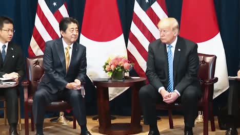 Japanese-Prime-Minister-Shinzo-Abe-And-President-Trump-Speak-Strengthening-the-Economic-Ties-Between-America-And-Japan