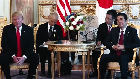 Präsident-Trump-Spricht-über-Den-Respekt-Zwischen-Den-USA-Und-Nordkorea-Pressekonferenz-Mit-Dem-Japanischen-Premierminister-Shinzo-Abe-2019