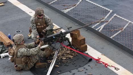 Us-Marines-Fire-Machine-Guns-To-Maintain-Heavy-Weapons-Proficiency-While-Aboard-the-Uss-Germantown-East-China-Sea-6