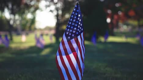Slow-Motion-Broll-Of-Flags-Monuments-And-Graves-In-the-Rhode-Island-Veterans-Memorial-Cemetery-Exeter-Ri-2