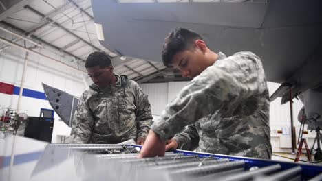 Air-Force-334th-Amu-Weapons-Technicians-Inventory-Parts-And-Maintain-Aircraft-At-Seymour-Johnson-Air-Force-Base-Nc