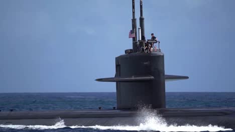 Los-Angeles-Class-Fast-Attack-Submarines-And-Navy-Crew-Transit-Apra-Harbor-Naval-Base-Guam-2