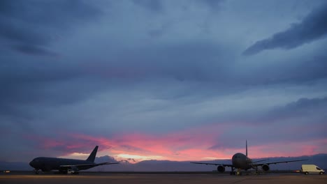 Sunrise-Timelapse-Of-97th-Air-Mobility-Wing-Kc46-Pegasuss-At-Altus-Afb-Prepping-For-A-Severe-Weather-Exercise-Ok