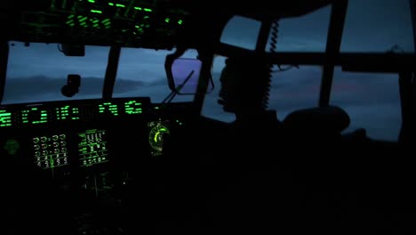 Noctural-Cockpit-Clips-Of-Pilots-And-Crew-From-the-53Rd-Weather-Reconnaissance-Squadron-Fly-A-Mission-Into-Hurricane-Laura