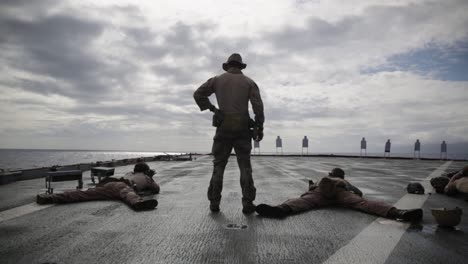 Us-Marines-Deployed-Aboard-the-Amphibious-Dock-Landing-Ship-Uss-Comstock-Conduct-A-Livefire-Range-Exercise