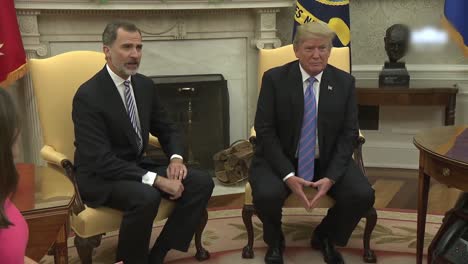American-President-Donald-Trump-Meets-Spanish-King-Felipe-Vi-And-Queen-Letizia-In-the-White-House-1