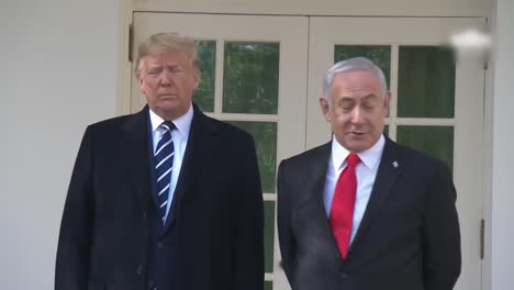 El-Presidente-Estadounidense-Donald-Trump-Se-Reúne-Con-Benjamin-Netanyahu,-Primer-Señor-Del-Estado-De-Israel-1