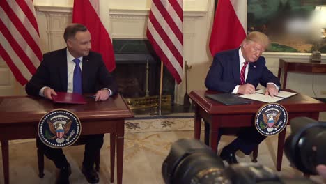 Us-President-Donald-Trump-Andrzej-Duda-President-Of-Poland-Execute-A-Treaty-At-the-White-House-Signing-Ceremony-1