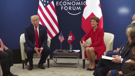 Us-President-Donald-Trump-And-Simonetta-Sommaruga-President-Of-the-Swiss-Confederation-World-Economic-Forum