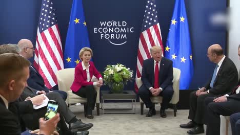 Us-President-Donald-Trump-And-Ursula-Von-Der-Leyen-President-Of-the-European-Commission-World-Economic-Forum
