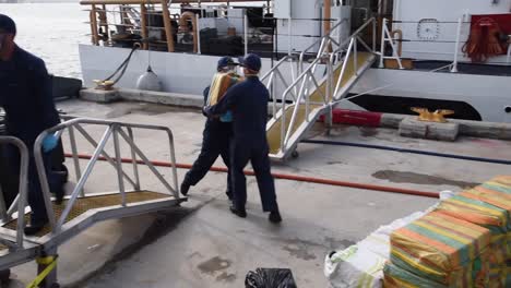 Coast-Guard-Cutter-Heriberto-Hernandez-Crew-Offload-62-Bales-Of-Cocaine-Seized-From-Smugglers-San-Juan-Pr