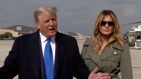 Us-President-Donald-Trump-And-First-Lady-Melania-Trump-Talk-About-His-Presidential-Campaign-Schedule