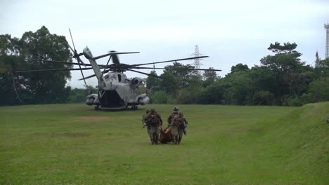 Us-Marines-Simulate-Casualty-Extraction-Of-Critically-Wounded-Soldiers-At-Lz-Owl-Ginoza-Okinawa-Japan