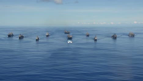 Vista-Aérea-Of-Us-Navy-Ships-In-Formation-During-Valient-Shield-Joint-Blue-Water-Training-Exercise-In-the-Philippine-Sea-1