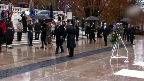 Us-President-Donald-Trump-Vice-President-Mike-Pence-At-National-Veterans-Day-Observance-Washington-Dc
