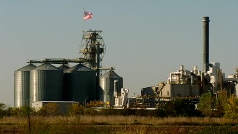 An-Ethanol-Refinery-With-American-Flag